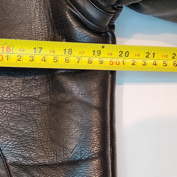 H&M Men's Black Leather Jacket Size S - Picture 9 of 10